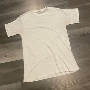 Vintage BVD White T-Shirt Mens XL 46-48 Single Stitch 50/50 Blank Crewneck Tee